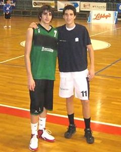 Jorge Santana, David Guardia y Alejandro Hernández en el Campus Basket Without Borders