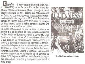 Libro de Récord Guiness contempla Terrassa como primera ciudad en España donde se practicó el baloncesto y Eladi Homs, su inductor