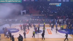 Más madera: la final de la Copa Serbia suspendida por graves incidentes