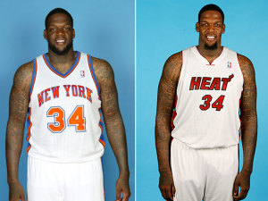 La noche americana:Eddy Curry (Miami) retorna en el triunfo contra Lakers; nuevo blindaje al combo, con la astronómica renovación de Westbrook en los Thunder