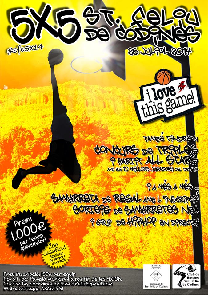 1.000€ DE PREMIO en el 5×5 St. Feliu de Codines del 26-Jul-2014