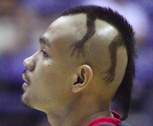 Llamativo corte de pelo: un lagarto en la cabeza (FOTOS)