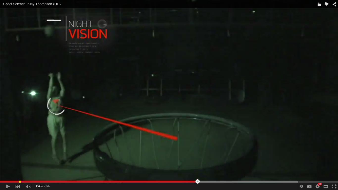 VIDEO Klay Thompson, puro instinto tirador: anota triples hasta a oscuras