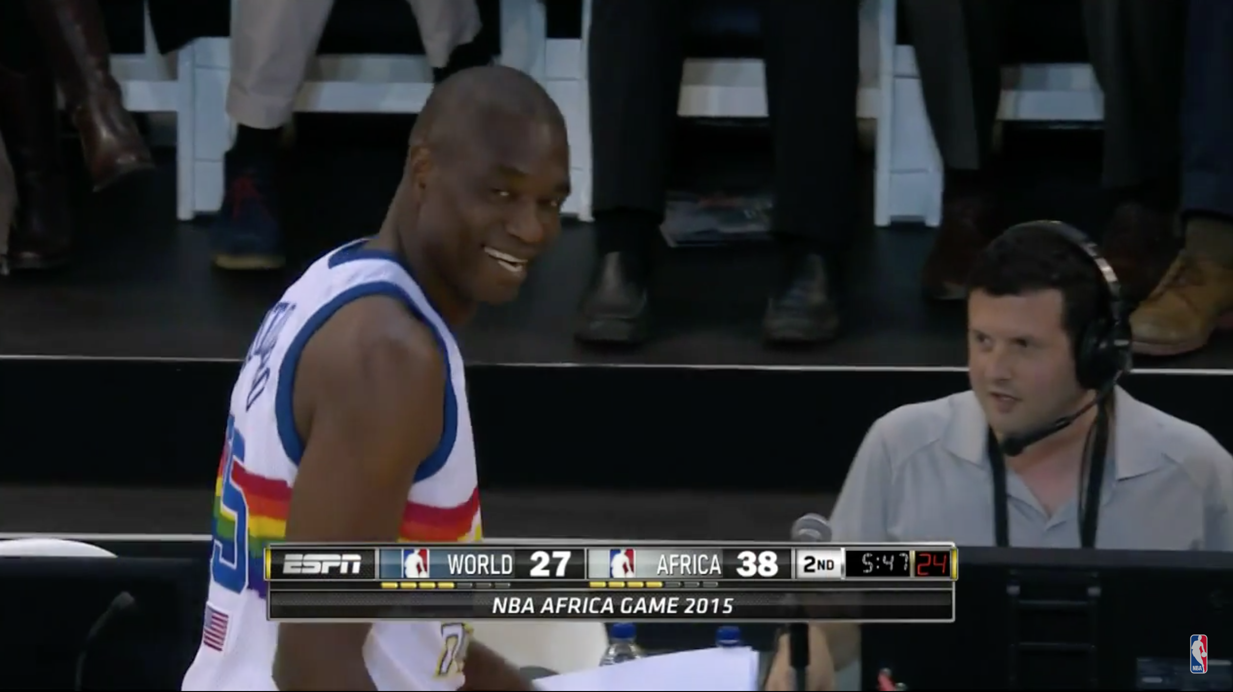 Mutombo y Olajuwon se visten de corto para el NBA Africa Game