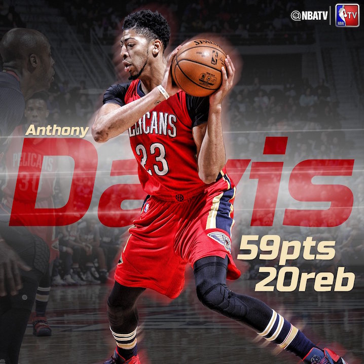 Anthony Davis (59+20) entra en el Olimpo de la NBA; los Bulls carburan; Nowitzki, a 29.000