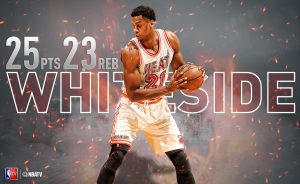 Exhibición de Whiteside; Warriors a punto de caer y Towns gana el duelo vs Porzingis