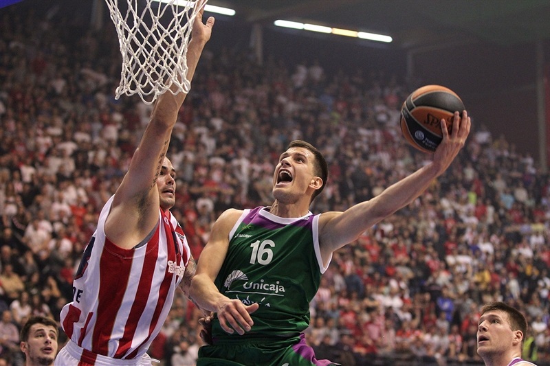El tiro exterior de Estrella Roja acaba con el sueño europeo de Unicaja (72-78)