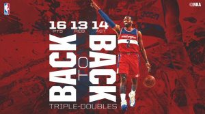 Wall, segundo triple doble consecutivo; brutales Lowry y DeRozan y paliza de Jazz