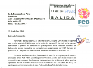 La FEB solicita a la ACB que suspenda cautelarmente su acuerdo sobre Euroliga/Eurocup