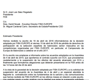 La ACB responde a FEB: duda de la legalidad de la sanción FIBA y defiende su acuerdo