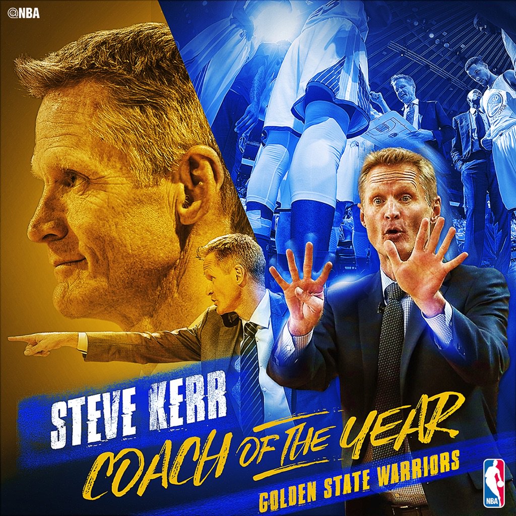Steve Kerr, entrenador del año de la NBA