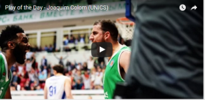 Quino Colom celebra su premio de Mejor Sexto Hombre en VTB con un 2+1 ganador