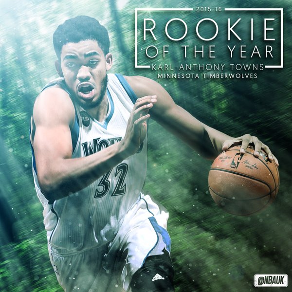 Karl-Anthony Towns, elegido por unanimidad como Rookie del Año en la NBA