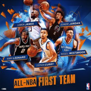 Mejor Quinteto NBA: Curry, Westbrook, Leonard, James y ¡DeAndre Jordan!