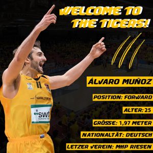 Herr Álvaro Muñoz: el alero español repetirá en Alemania firmando por Walter Tigers