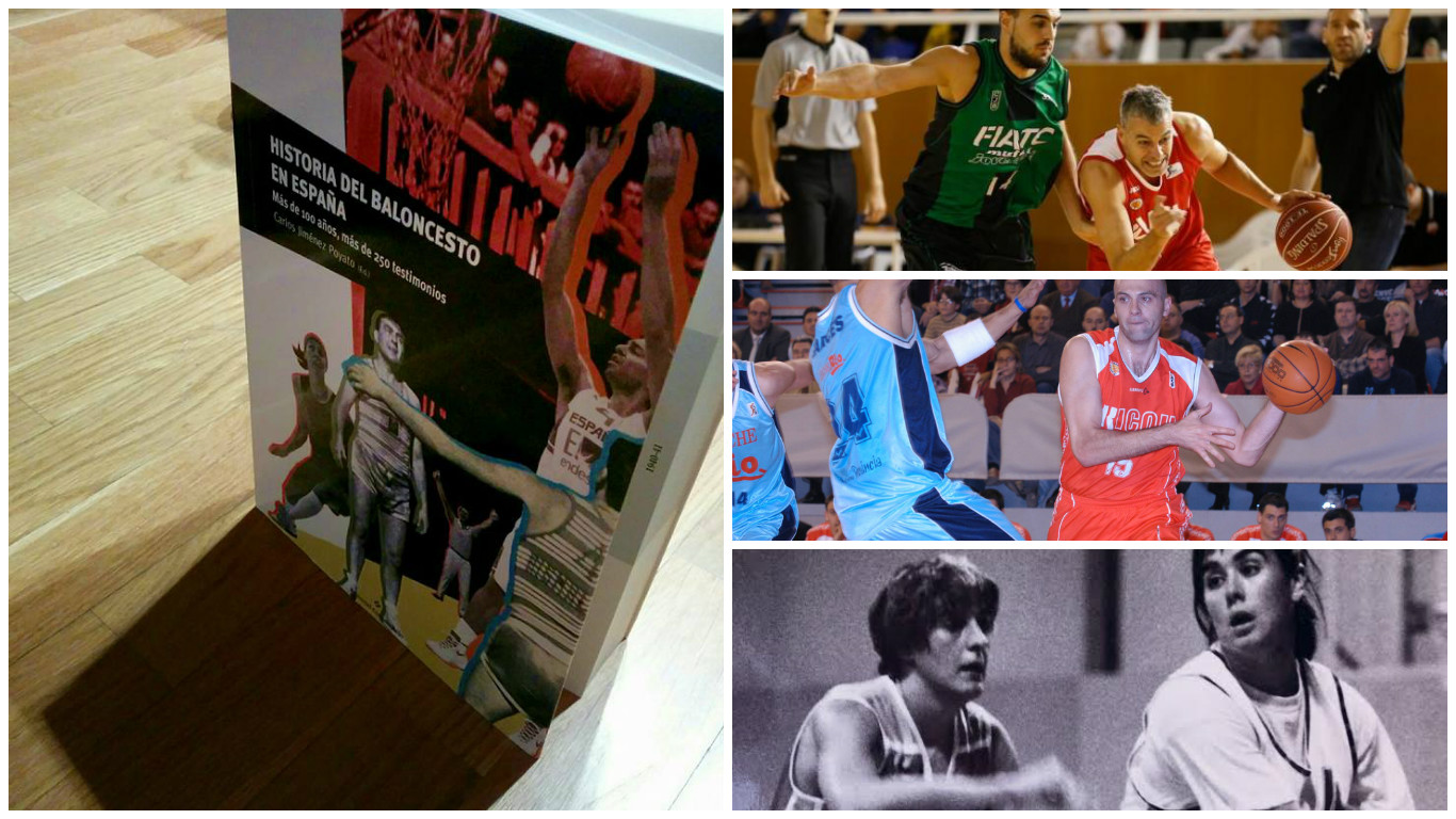 Presentación Manresa: libro Historia del Baloncesto; También Montañez, Singla y Castro