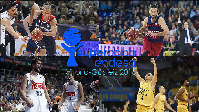 La Supercopa Endesa 2016 se disputará en Vitoria con Madrid, Barça, Baskonia y GC