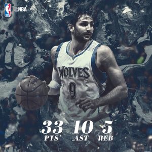 Ricky Rubio, LeBron James y James Harden: noche de récords