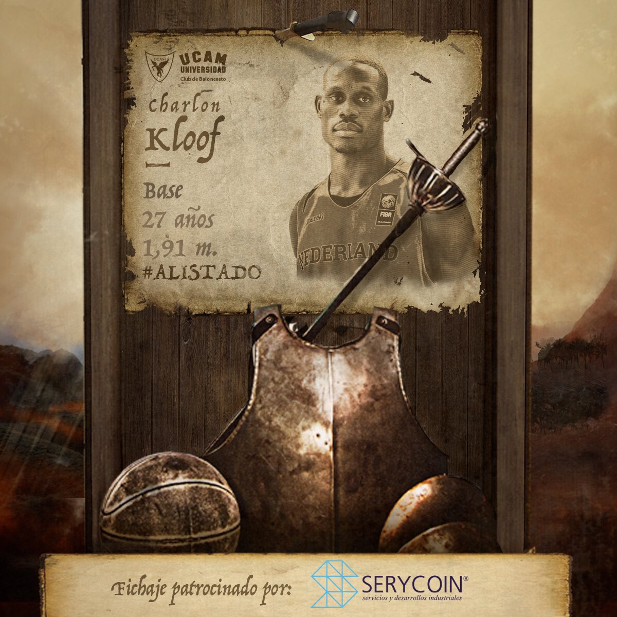 Charlon Kloof, físico y defensa para UCAM Murcia en el puesto de base