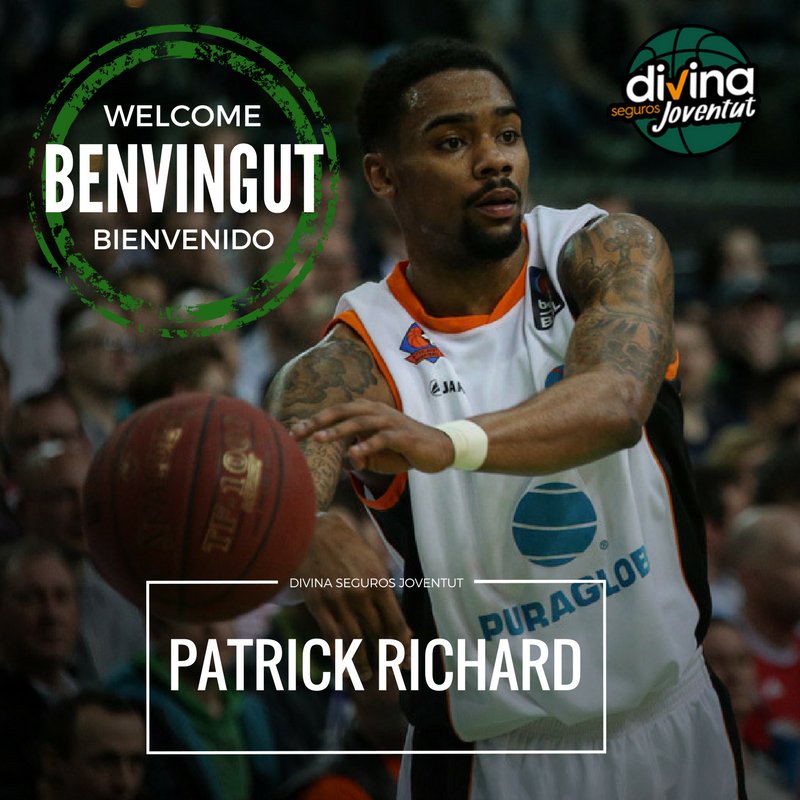 Anotación exterior para Divina Seguros Joventut: Patrick Richard aterriza en Badalona