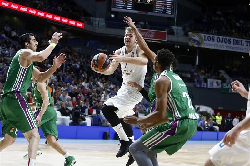 El Madrid se cura las heridas frente a un errático Unicaja (89-57); doble-doble de Doncic
