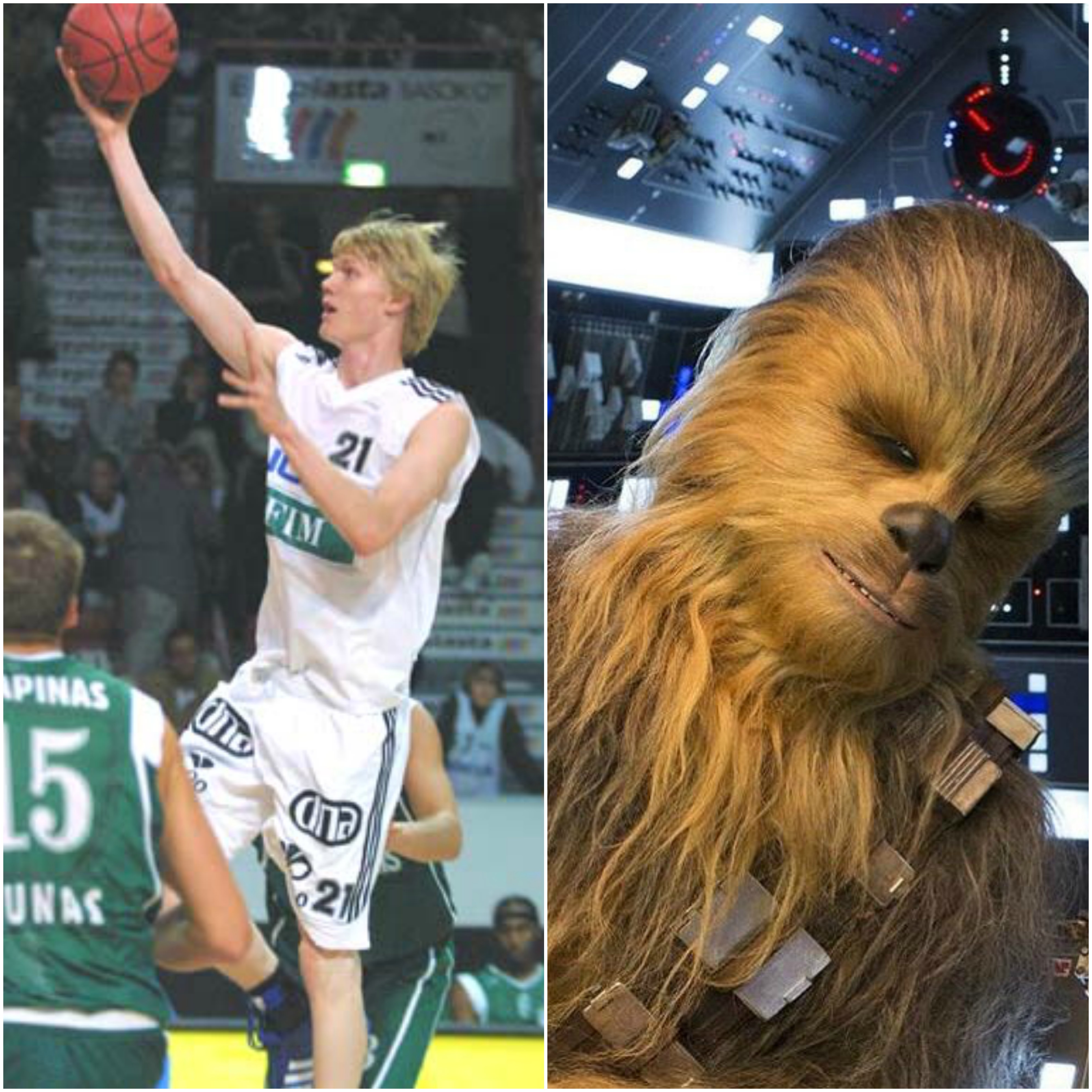 Joonas Suotamo, ex compañero del azulgrana Petteri Koponen, Chewbacca en Star Wars