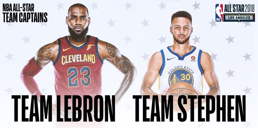 LeBron James y Stephen Curry serán los capitanes del All-Star 2018 de la NBA