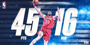 La noche de Anthony Davis y Nikola Jokic