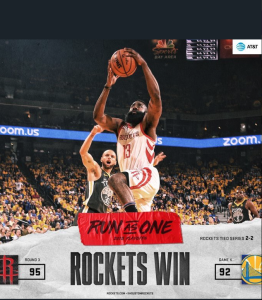 Noches de playoffs (XXXIV):Los Rockets rompen la racha y se colocan 2-2 en la eliminatoria