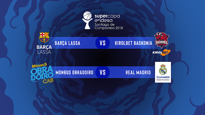 Supercopa 2018: Barça – Baskonia y Obradoiro – Madrid para comenzar