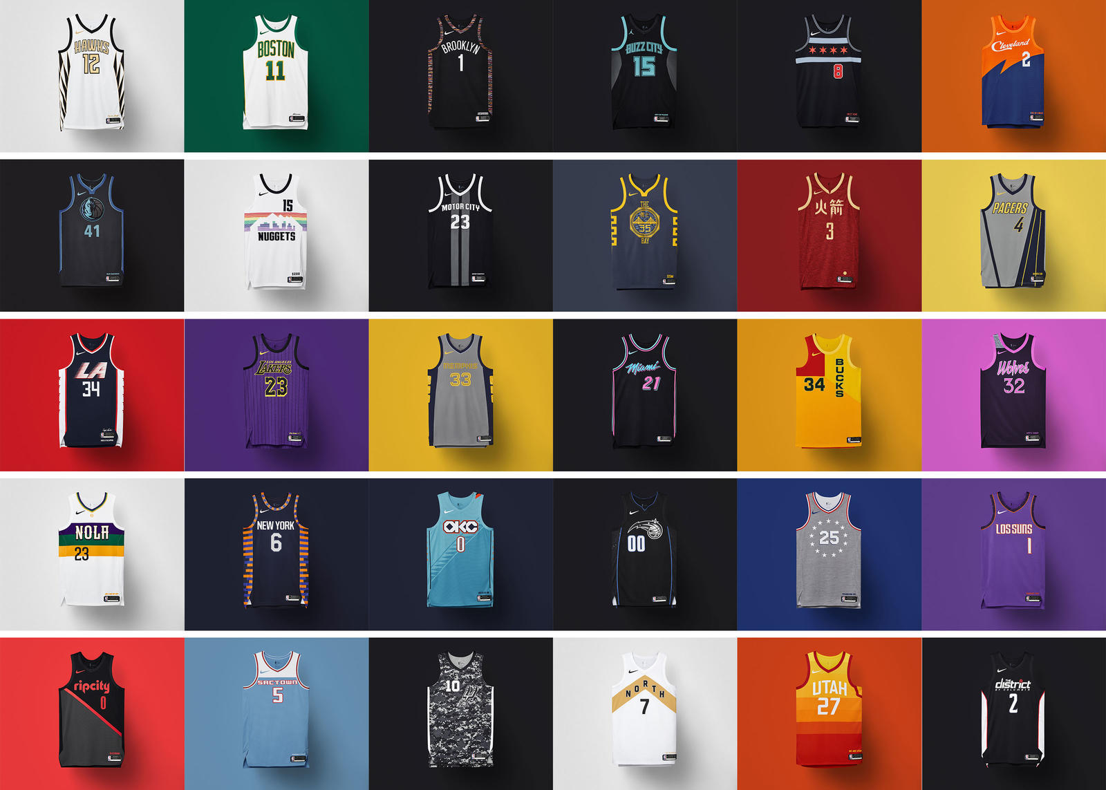Nuevos uniformes NBA City Edition 2018-2019