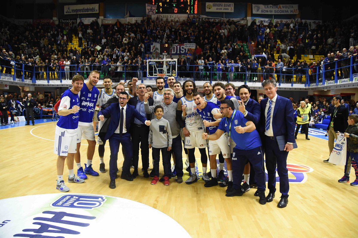 LEGA SERIE A: Happy Casa Brindisi hace humano a Milan y lo celebra como un título