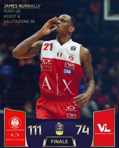 LEGA SERIE A: Umana Reyer Venezia pincha mientras Armani Milán sigue a lo suyo