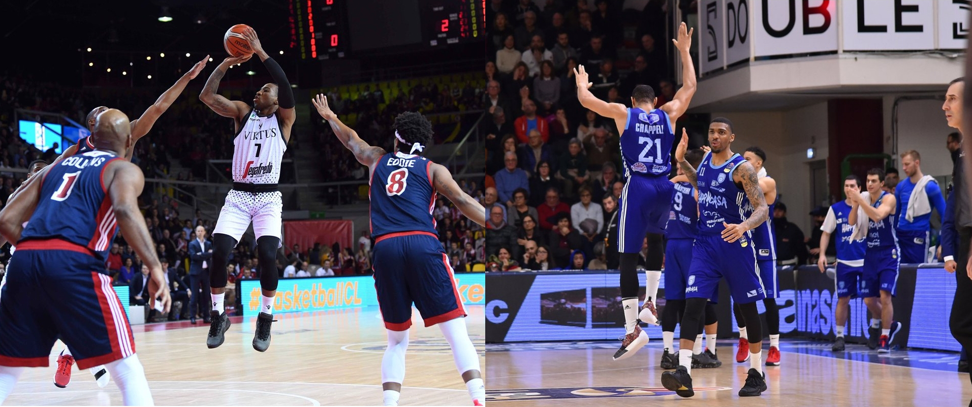 LEGA SERIE A: Virtus Bologna 111 de valoración y Happy Casa Brindisi 103 puntos