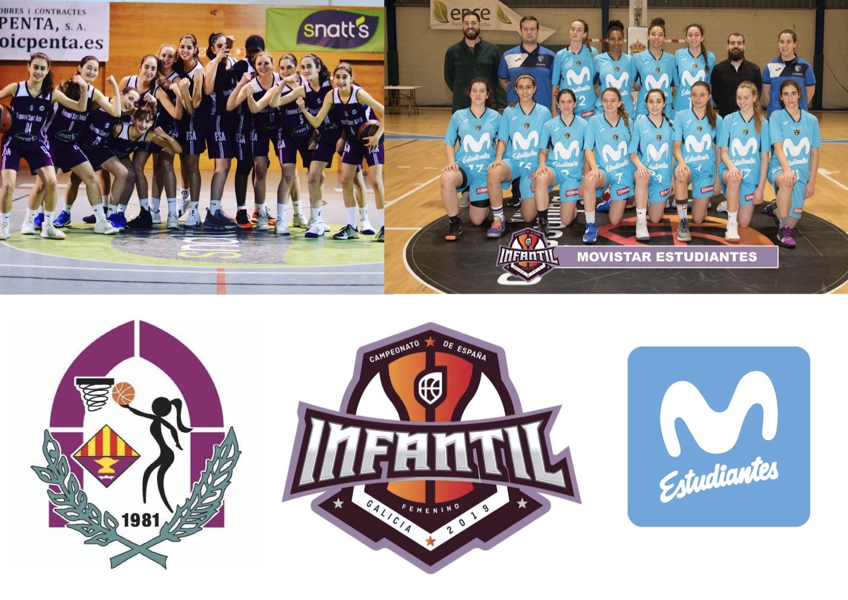 Campeonato de España Infantil F. (1/2): Estudiantes y Sant Adrià lucharán por el oro