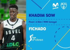 Khadim Sow, potencia física y juventud para la pintura de Movistar Estudiantes