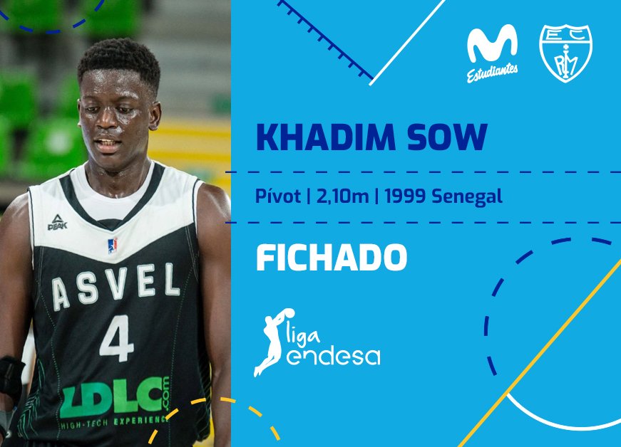 Khadim Sow, potencia física y juventud para la pintura de Movistar Estudiantes