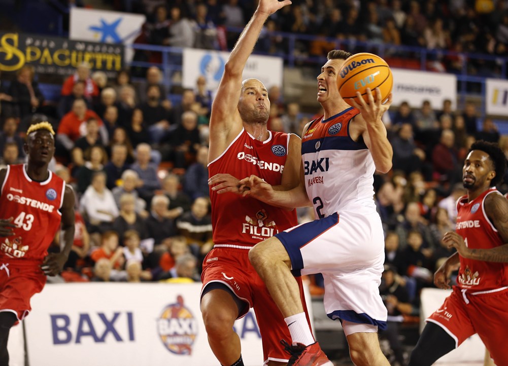 El Baxi Manresa se desquita y gana holgadamente al Filou Oostende (85-58)