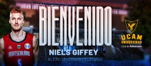 Niels Giffey llega a UCAM Murcia como sustituto de Anderson