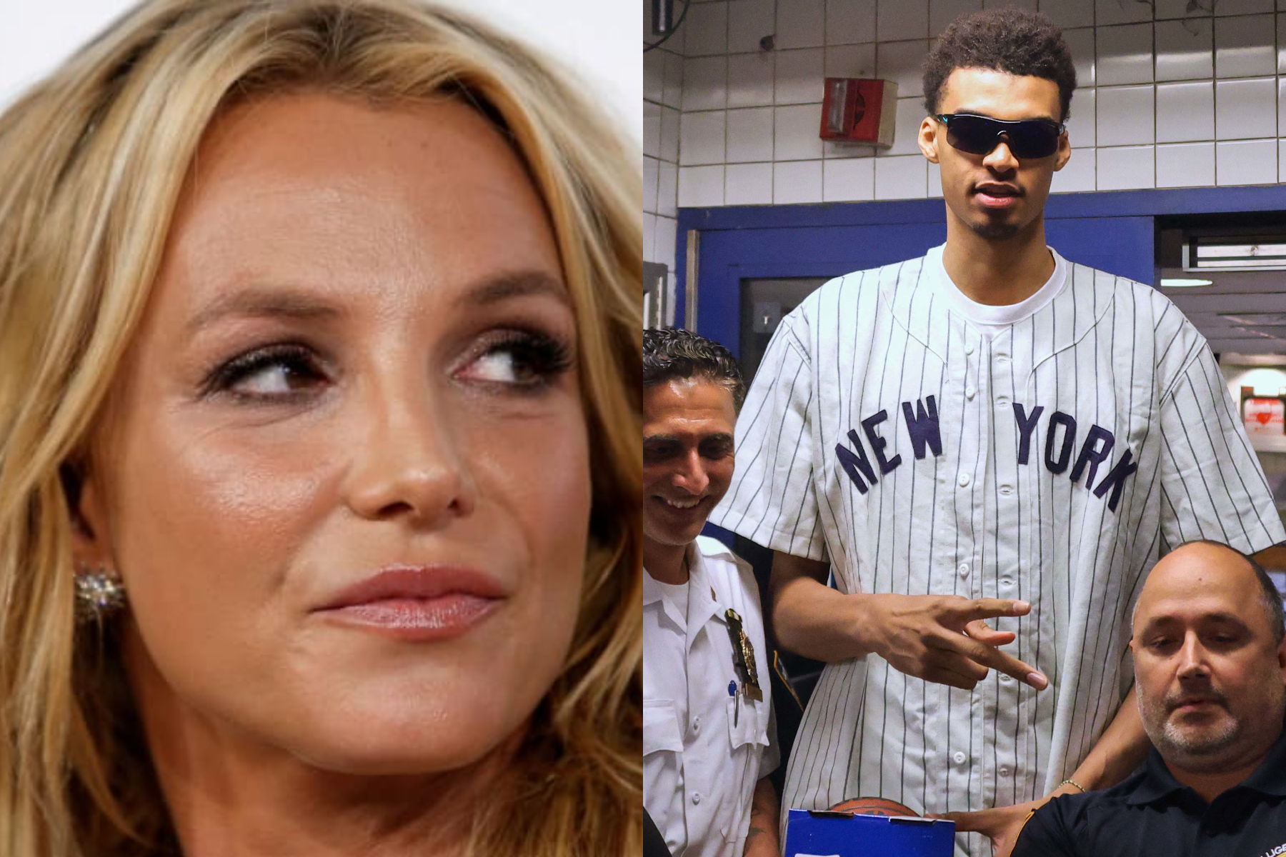 Britney Spears recibió una bofetada al intentar tomarse una foto con Wembanyama