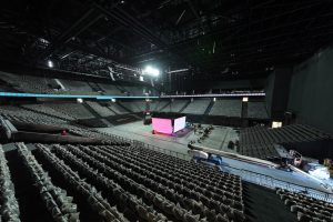 La modernidad llega al pabellón de ASVEL. Todo preparado para su inauguración