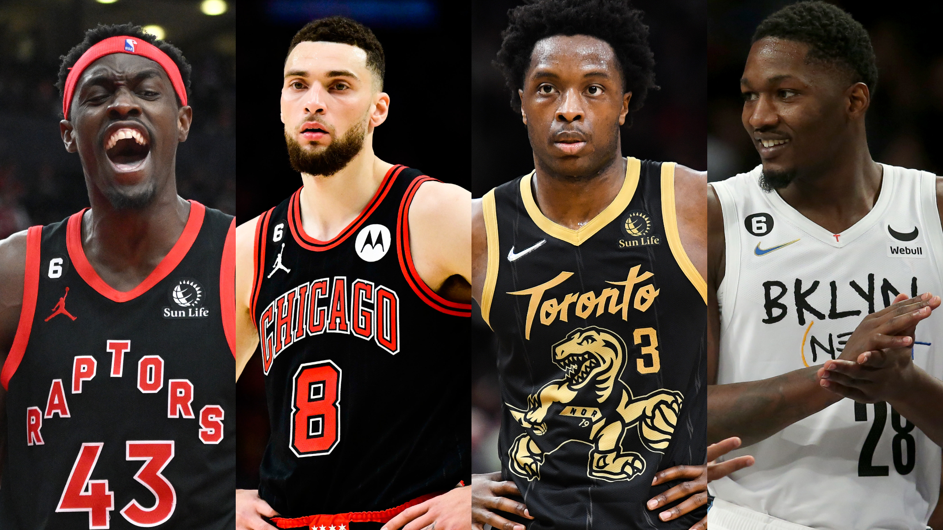 Los protagonistas de las novelas de traspaso: Siakam, LaVine, Anunoby y Finney-Smith