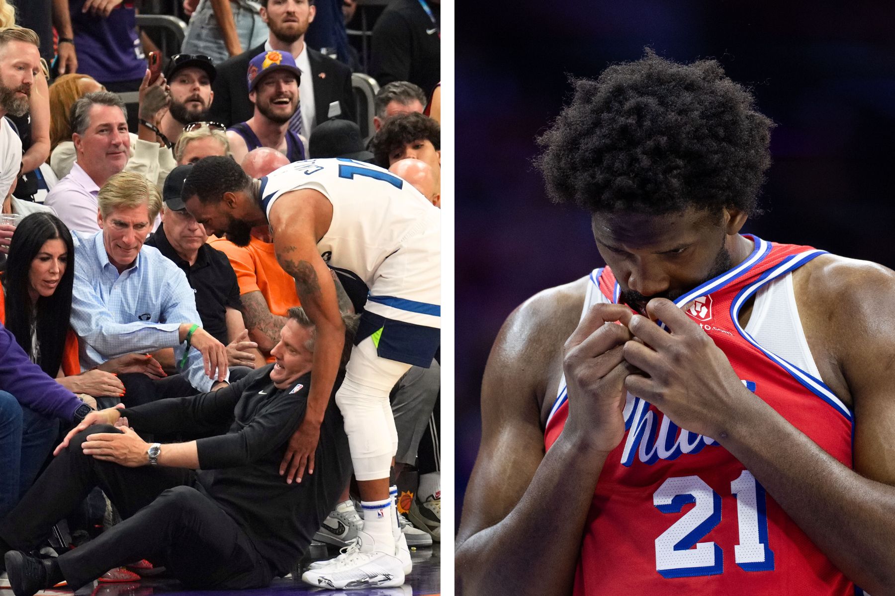 Lesiona a su entrenador en los Playoffs NBA; los fans decepcionan a Joel Embiid