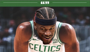 Jimmy Butler se ríe de Jaylen Brown sin jugar los Playoffs NBA