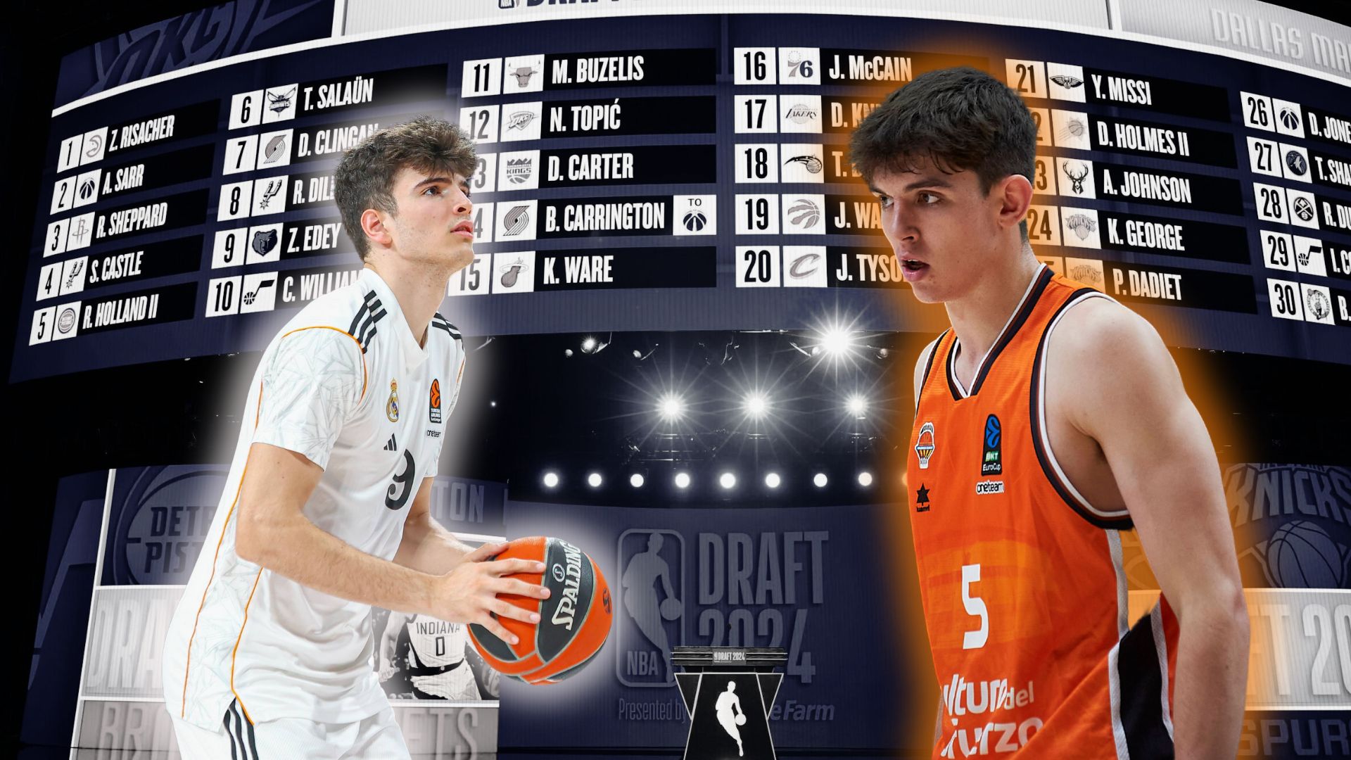 Nuevas predicciones del Draft NBA para Hugo González y Sergio de Larrea