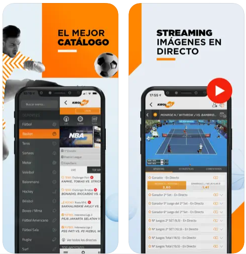 Kirolbet app disponible para móviles