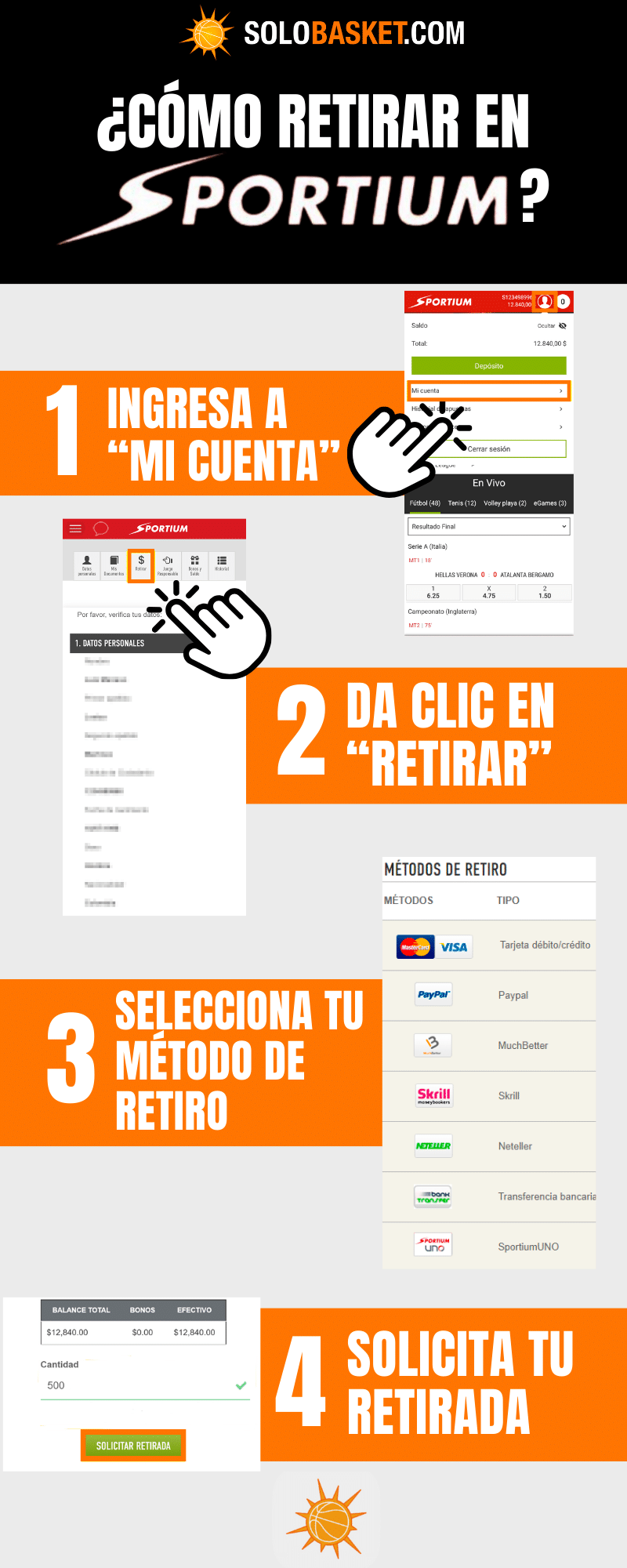 como retirar dinero en sportium
