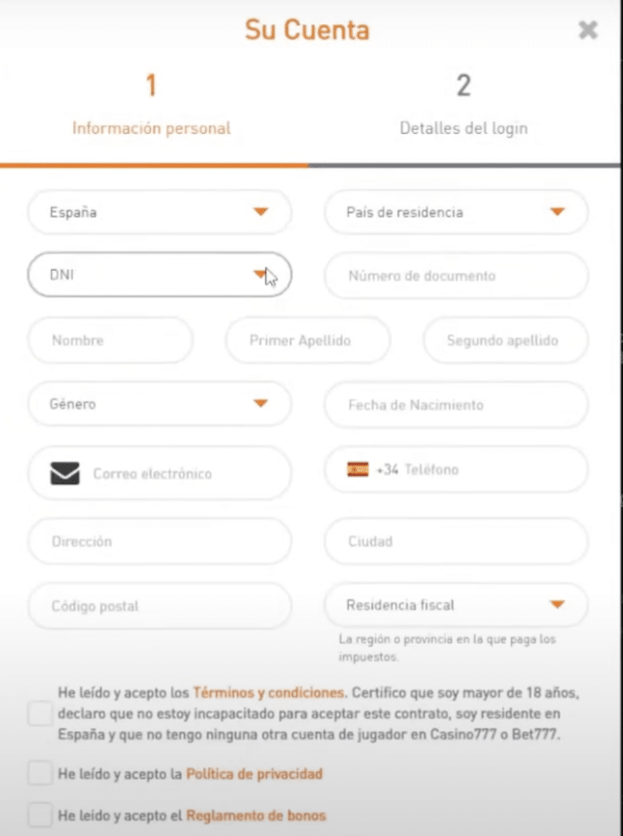bet777 españa registro