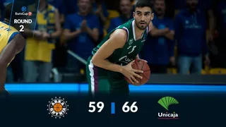 Unicaja consigue su segunda victoria en un partido nefasto de ambos equipos (59-66)