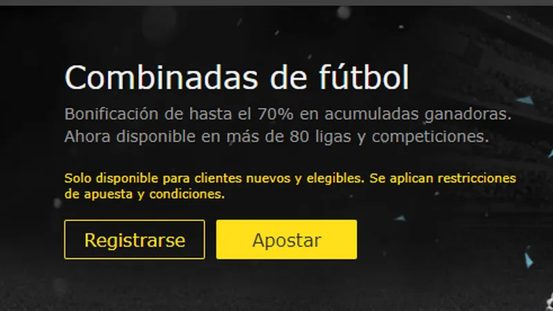 Cómo hacer una apuesta combinada en Bet365